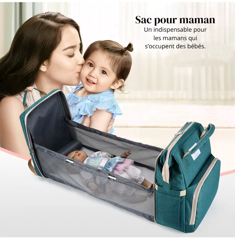 Sac à Langer Multifonction – Convertible en Lit Bébé Portable